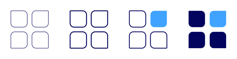 Electric grid icon in 4 different styles. Thin Line, Line, Bold Line, Duotone. Duotone style. Editable stroke