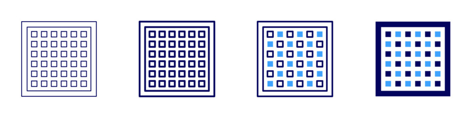 Grid health monitoring icon in 4 different styles. Thin Line, Line, Bold Line, Duotone. Duotone style. Editable stroke