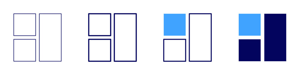 Smart grid technology icon in 4 different styles. Thin Line, Line, Bold Line, Duotone. Duotone style. Editable stroke