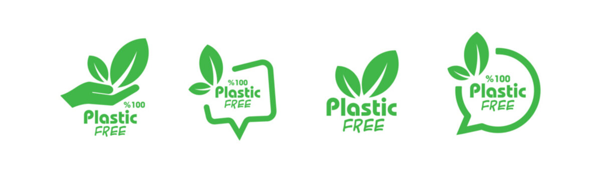 plastic free icon on white background	
