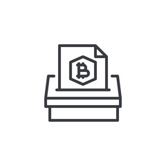 Blockchain Voting line icon