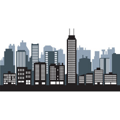 Obraz premium City building vector, city skyline vector design