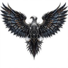 Obraz premium Abstract Metallic Avian Sculpture