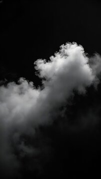 Thick fog rolling across a deep black background, with soft, billowing clouds of smoke 13
