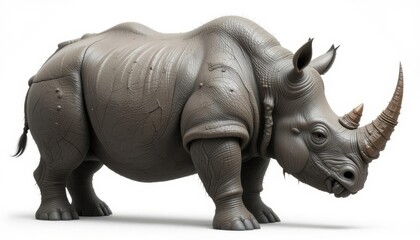 Fototapeta premium Rhinoceros detailed anatomical study