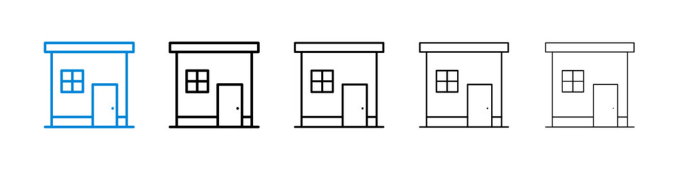 Store icons in five different stroke sizes