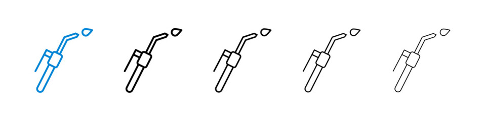 Welding icons in five different stroke sizes