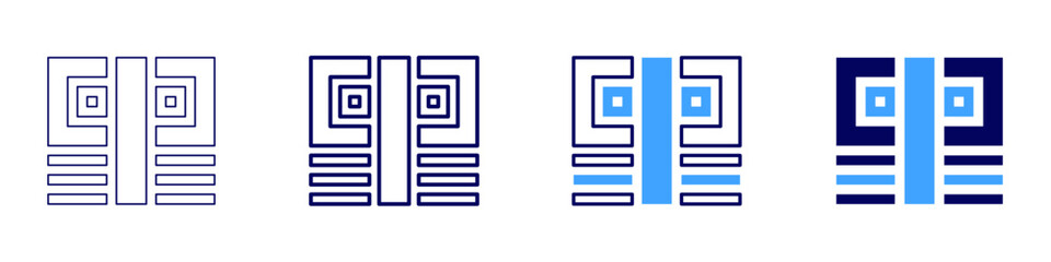 Mobile payment transaction icon in 4 different styles. Thin Line, Line, Bold Line, Duotone. Duotone style. Editable stroke