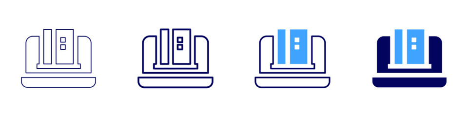 Online payment security solutions icon in 4 different styles. Thin Line, Line, Bold Line, Duotone. Duotone style. Editable stroke