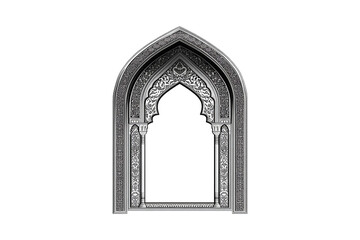 Fototapeta premium Ornate Silver Archway Elegant Design Intricate Details Majestic Entrance