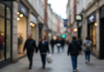 people walking in the city blur