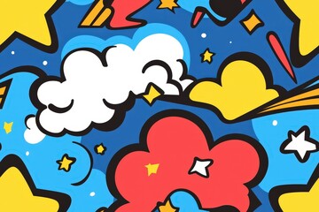 Cartoon sky abstract background texture pattern seamless