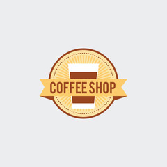 Modern Coffee shop vector logo template