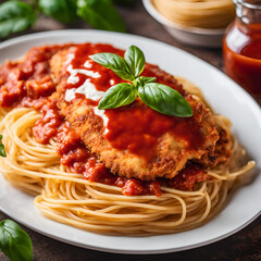spaghetti with tomato sauce