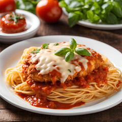 spaghetti with tomato sauce