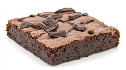 Delicious Chocolate Brownie Dessert with Rich Flavor and Chunky Dark Chocolate Pieces