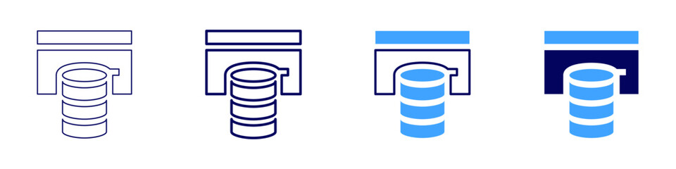 Payment service platform icon in 4 different styles. Thin Line, Line, Bold Line, Duotone. Duotone style. Editable stroke