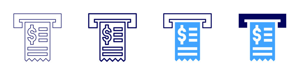 Payment service provider reviews icon in 4 different styles. Thin Line, Line, Bold Line, Duotone. Duotone style. Editable stroke
