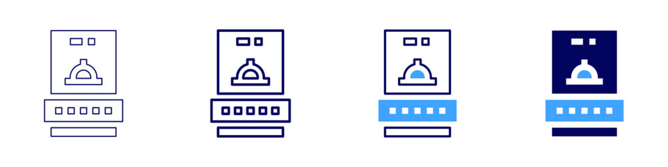 Payment system integration icon in 4 different styles. Thin Line, Line, Bold Line, Duotone. Duotone style. Editable stroke