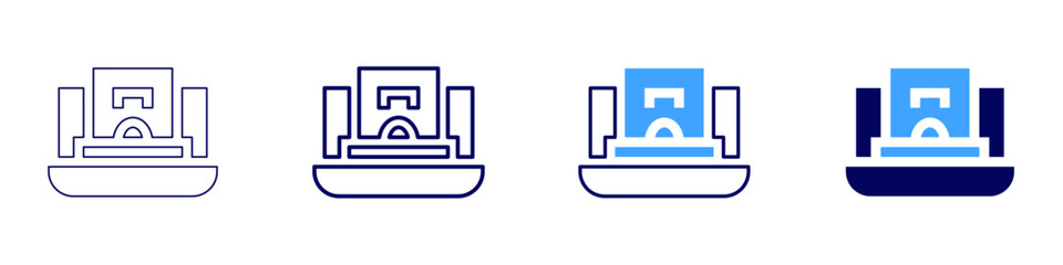 Payment transaction fees icon in 4 different styles. Thin Line, Line, Bold Line, Duotone. Duotone style. Editable stroke