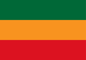 Fondo de mes de la historia negra en bandera de color verde, naranja y rojo