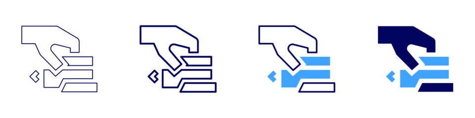 Secure payment gateways icon in 4 different styles. Thin Line, Line, Bold Line, Duotone. Duotone style. Editable stroke
