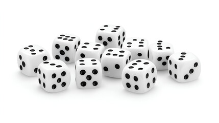  a beautiful   colourful game dices and isolated on the whit background