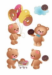 Bears love to eat donuts, they even have donut balls