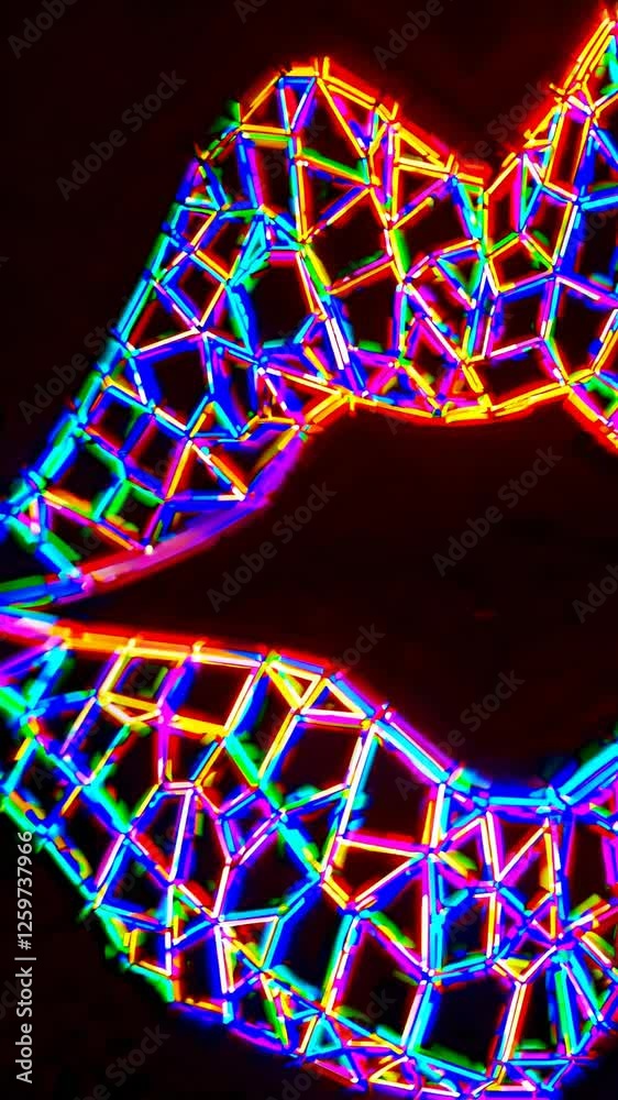 Poster abstract colorful background with glowing lines