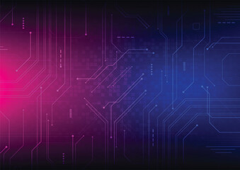 Obraz premium Abstract background with technology circuit board texture. Electronic motherboard illustration. Communication and engineering concept. Vector illustration