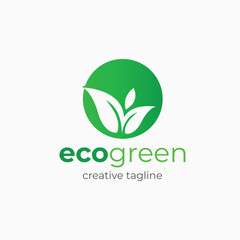 Eco Green Logo fully editable vector template