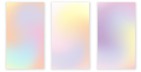 set of abstract multicolored backgrounds for plots with smooth color transitions. stock vector illustration. EPS 10.