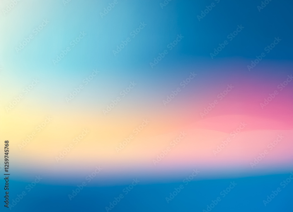 Leinwandbilder soft, blurry gradient background with a smooth transition of colors. blue, yellow, and pink blend se
