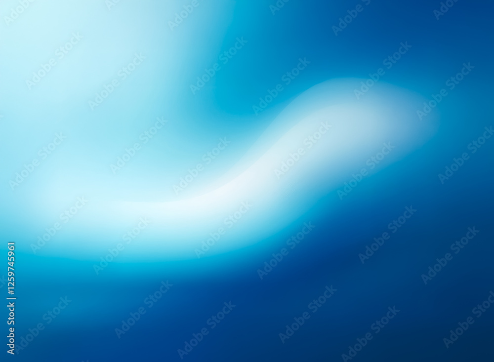 Poster Abstract blue and white gradient background with a soft blurry effect. The light and dark shades blend smoothly creating a calming and serene visual.