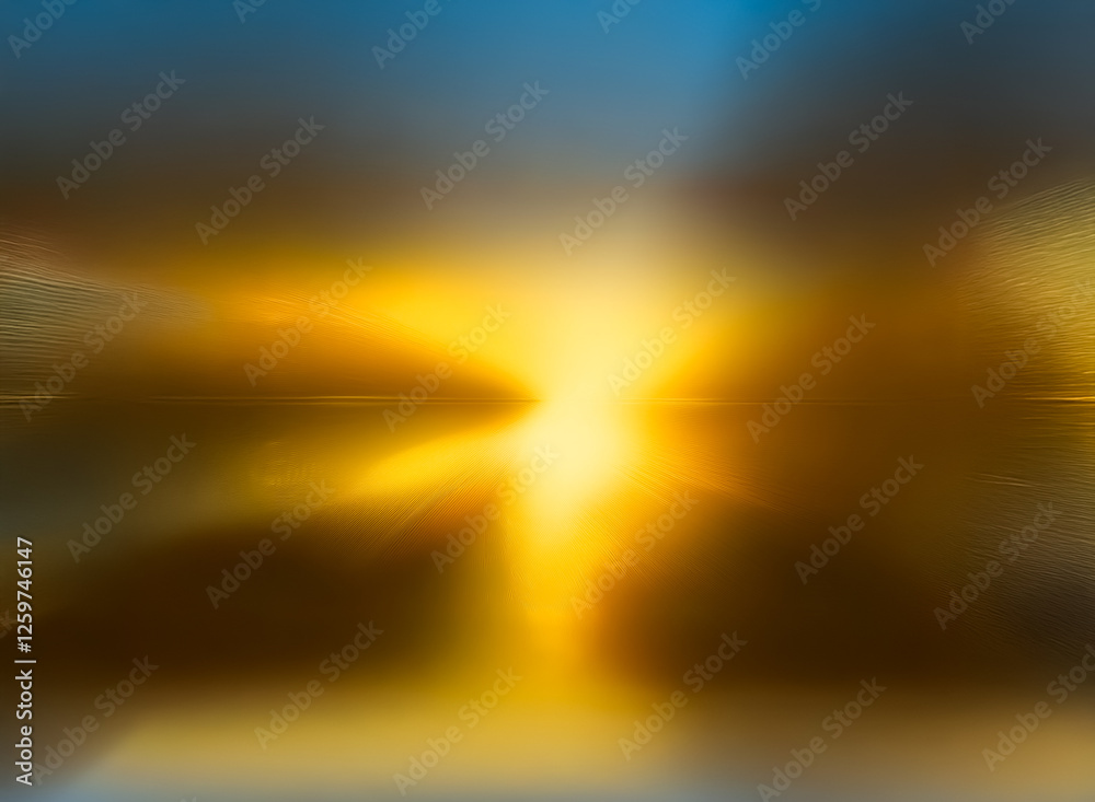 Fototapete a vibrant burst of yellow light dominates the center, creating a dynamic abstract design with blurre