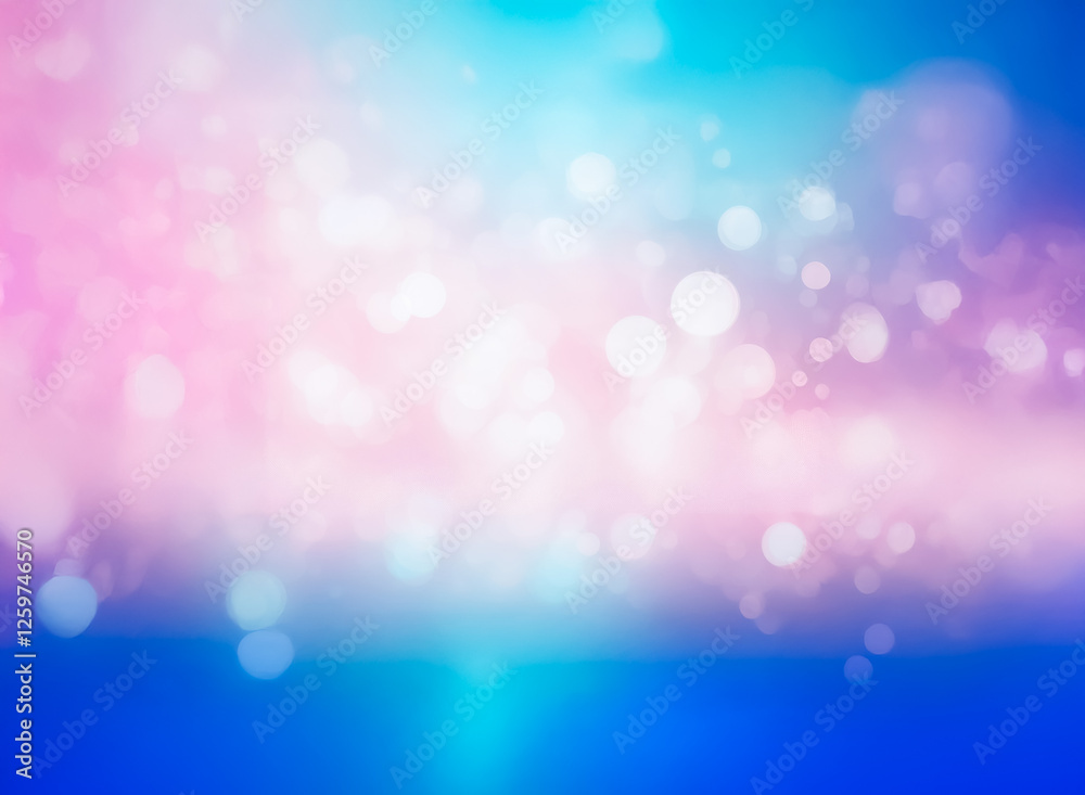 Fototapete soft dreamy abstract background with bokeh lights. gentle pink and blue blend creates calming ethere