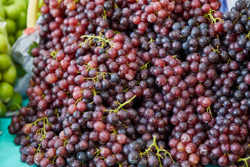 Close-up of red grape in market