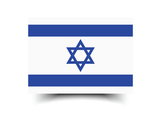 Flag of Israel. Israel flag official size and color standards digital vector illustration.