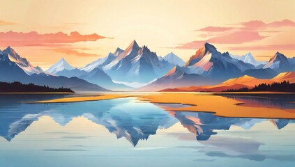 sunrise in the mountains