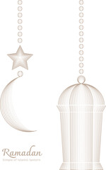 Ramadan Simple of Islamic lantern