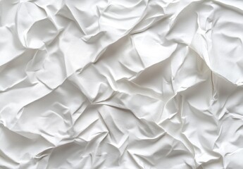 Obraz premium White fabric wrinkles, textured background, crumpled, studio shot, design element