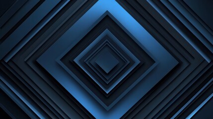 Obraz premium Blue Background with Simple Geometric Elements and Patterns for Design, Banner Template. White Space in the Center for Text, Minimalist Abstract Wallpaper for Modern Visuals.