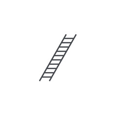 Minimalist Illustration of a Ladder Symbolizing Growth and Achievement