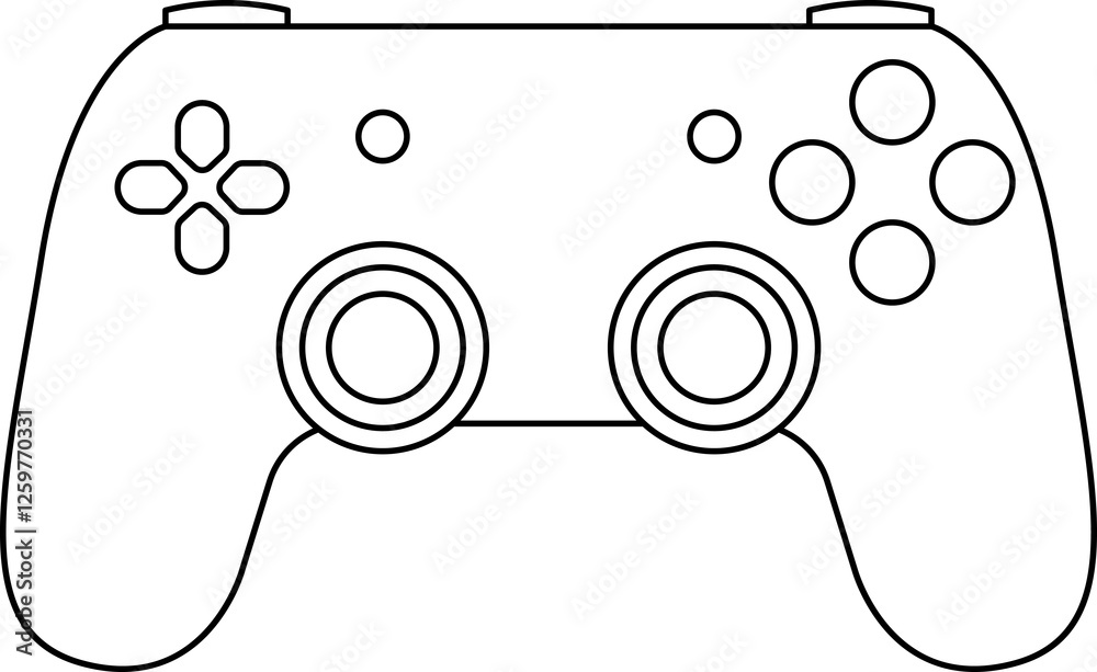Fototapete Games icon. Gamepad new concept. Black and white game controller symbol trendy flat and simple style icon for web site design, logo, app, game UI isolated on white background