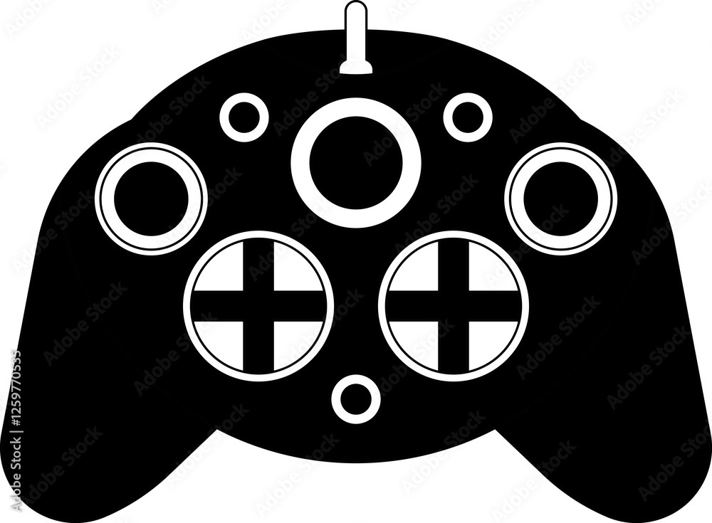 Fototapete Games icon. Gamepad new concept. Black and white game controller symbol trendy flat and simple style icon for web site design, logo, app, game UI isolated on white background