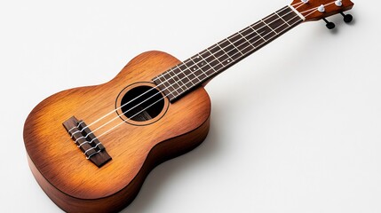 Obraz premium Sunburst Ukulele on White Background