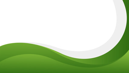 Abstract green curve background with wavy shapes. Modern dynamic wallpaper. Design for banners, templates, posters, business cards, sales, ads, events, websites and pages