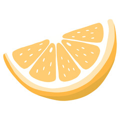 illustration of fresh lemon slice