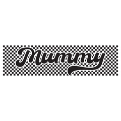 Mummy  Retro Mama Checkered Mother's Day  T-Shirt Design
