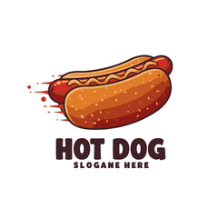 Hot Dog Graphic Art with Dynamic Motion Elements and Text